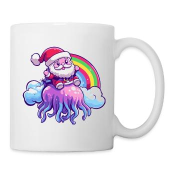 Qualle Weihnachtsmann Weihnachten - Tasse - Weiß - Rechts