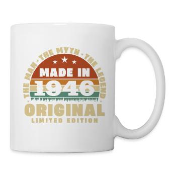 80 Jahre 1946 Vintage Retro Jubiläum - Tasse - Weiß - Rechts