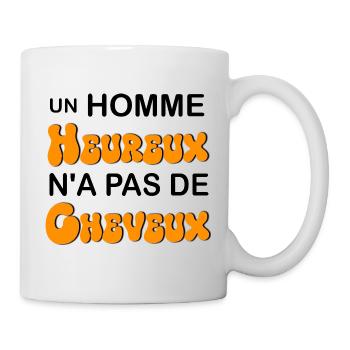 Un Heureux N'a Pas De Cheveux - Mug blanc - blanc - Droite