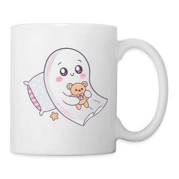 Fantôme câlin et nounours mignon - Mug blanc - blanc - Droite