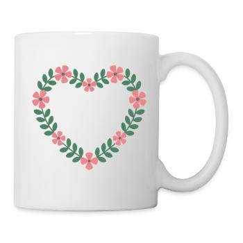 Bride Squad Blumenherz - Tasse - Weiß - Rechts