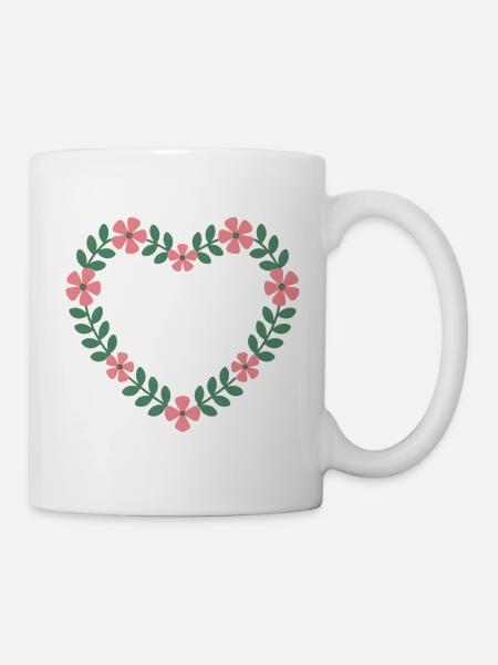 Bride Squad Blumenherz - Tasse - Weiß