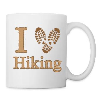 I Heart Hiking Camping Nature Walking - Mug - white - Right