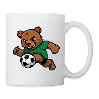Bär Fußball - Tasse - Weiß - Rechts
