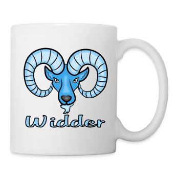 Zodiac sign Aries in blue - Mug - white - Right