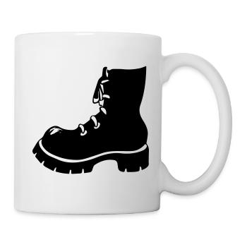 Punk Schuh Stiefel - Tasse - Weiß - Rechts
