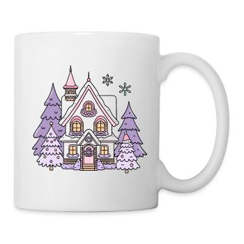 Maison de Noël pastel – Sweet Winter Kids - Mug blanc - blanc - Droite
