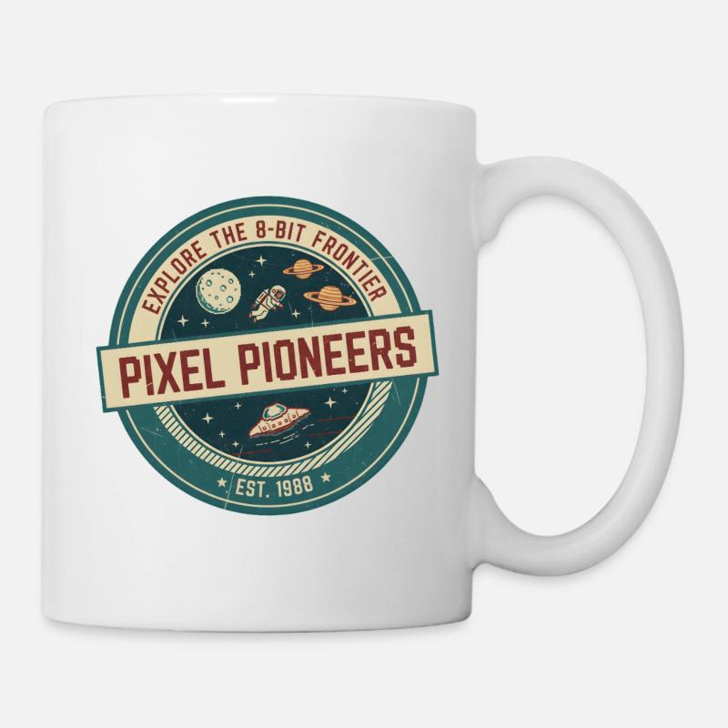 Pixel Pioneers Badge - Mug - white