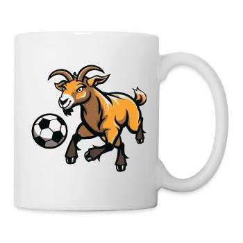 Chèvre coups de pied soccer - Mug blanc - blanc - Droite
