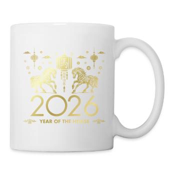 Nouvel an chinois du cheval 2026 - Mug blanc - blanc - Droite