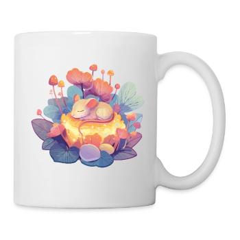 Schläfrige Maus im Honigwald - Tasse - Weiß - Rechts