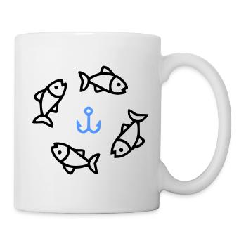 Pêche et pêche | Petri Heil Hobby Logo - Mug blanc - blanc - Droite