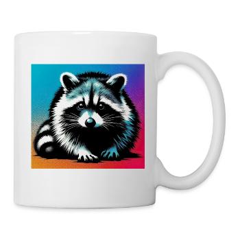 Raton laveur - Mug blanc - blanc - Droite