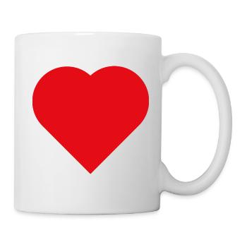 Minimalist Red Heart - Mug - white - Right