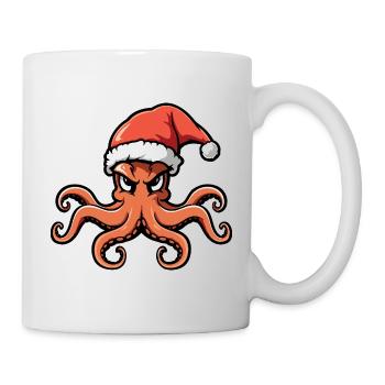 Oktopus Weihnachten - Tasse - Weiß - Rechts