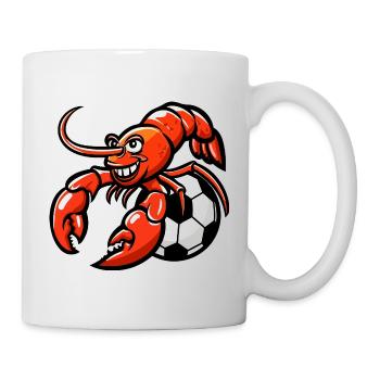 Crab with soccer ball - Mug - white - Right