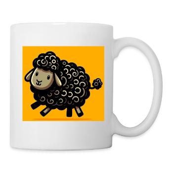 Mouton noir - Mug blanc - blanc - Droite