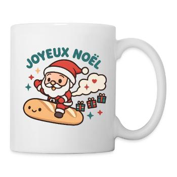 Santa Surf Pain de Noël - Mug blanc - blanc - Droite