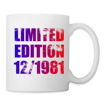 44e anniversaire Edition Limitée 12/1981 - Mug blanc - blanc - Droite