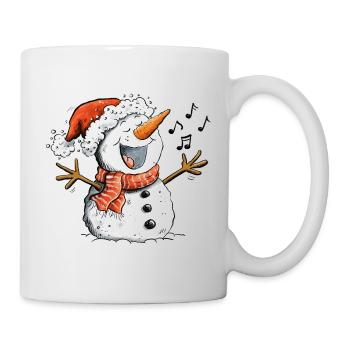 Singing Snowman Christmas Motif Christmas - Mug - white - Right
