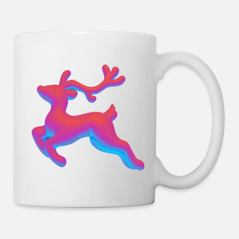 Chromatisches Neonrehreh - Tasse - Weiß