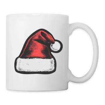 chapeau de Noël rouge - Mug blanc - blanc - Droite