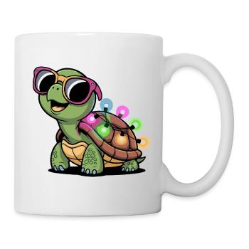 Lichtschein Turtle mit Sonnenbrille - Tasse - Weiß - Rechts