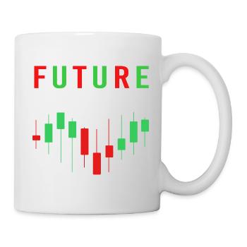 Trading Finanzen Aktien Geld Bitcoin Kapital - Tasse - Weiß - Rechts