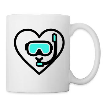 Heart Diving – Passion for the Sea - Mug - white - Right