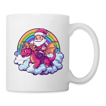 Noël du Père Noël Dragon - Mug blanc - blanc - Droite