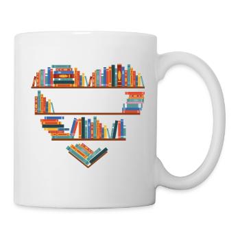 Ich stehe auf der Seite des Zitats des Banned Reading Freedom Buches - Tasse - Weiß - Rechts