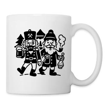 Équipe de Vin Chaud Coup de Noël Casse-Noisette - Mug blanc - blanc - Droite
