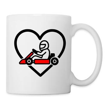 Karting Heart – Passion Speed - Mug blanc - blanc - Droite