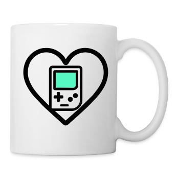 Retro Heart – Retro Handheld Console - Mug - white - Right