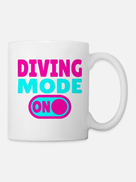 Diving Mode On – Tauchen - Tasse - Weiß