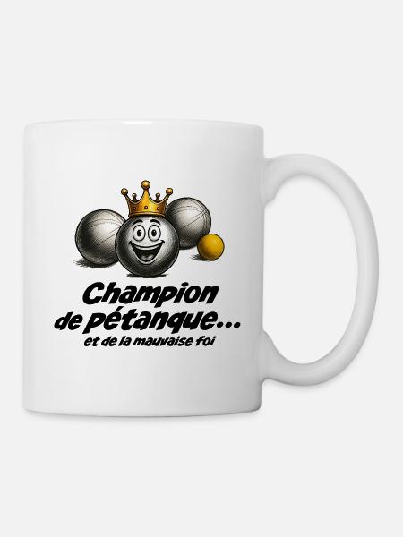 Pétanque-Champion... und böser Absicht - Tasse - Weiß