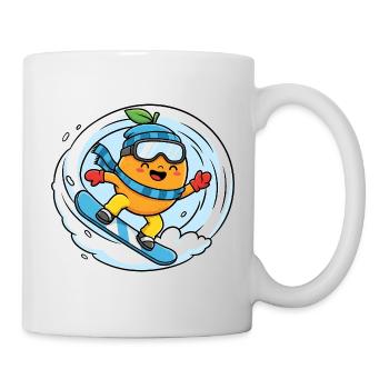 Snowboarding Orange Winter Snowboard Fun - Mug blanc - blanc - Droite