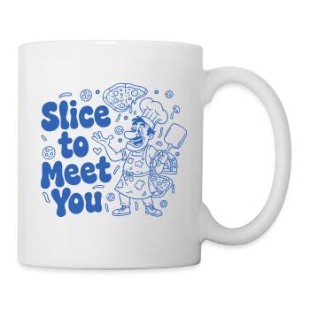Slice to Meet You – Pizza Chef - Mug blanc - blanc - Droite