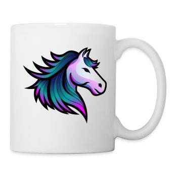 Indigo-Geist-Pferd-Illustration - Tasse - Weiß - Rechts