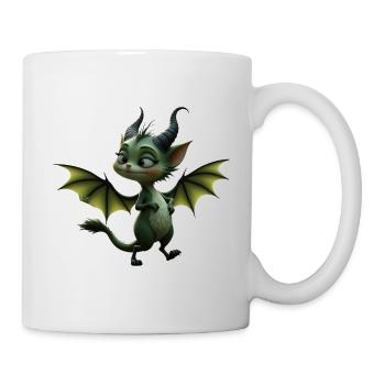 Dragon Vert Ailé - Mug blanc - blanc - Droite