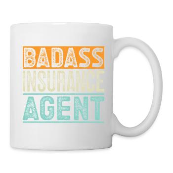Insurance Agent Badass Funny Insurance Broker - Tasse - Weiß - Rechts