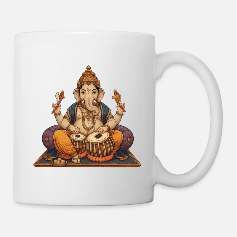 Ganesha Tabla - Mug blanc - blanc