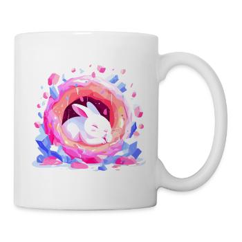Kuschelhase Kristallkrater - Tasse - Weiß - Rechts