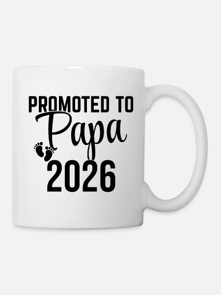 Promu Papa 2026 – Futur Père Design - Mug blanc - blanc