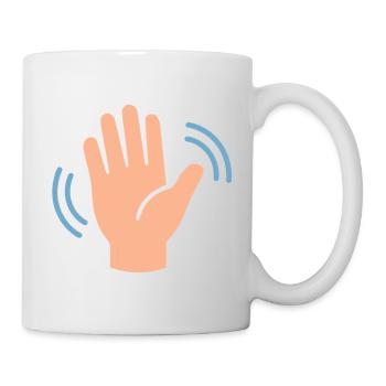 Waving Hand Icon Graphic - Mug - white - Right
