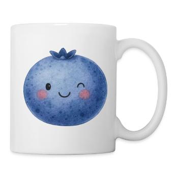 Visage myrtille Kawaii Kids Baby Fruit Healthy - Mug blanc - blanc - Droite