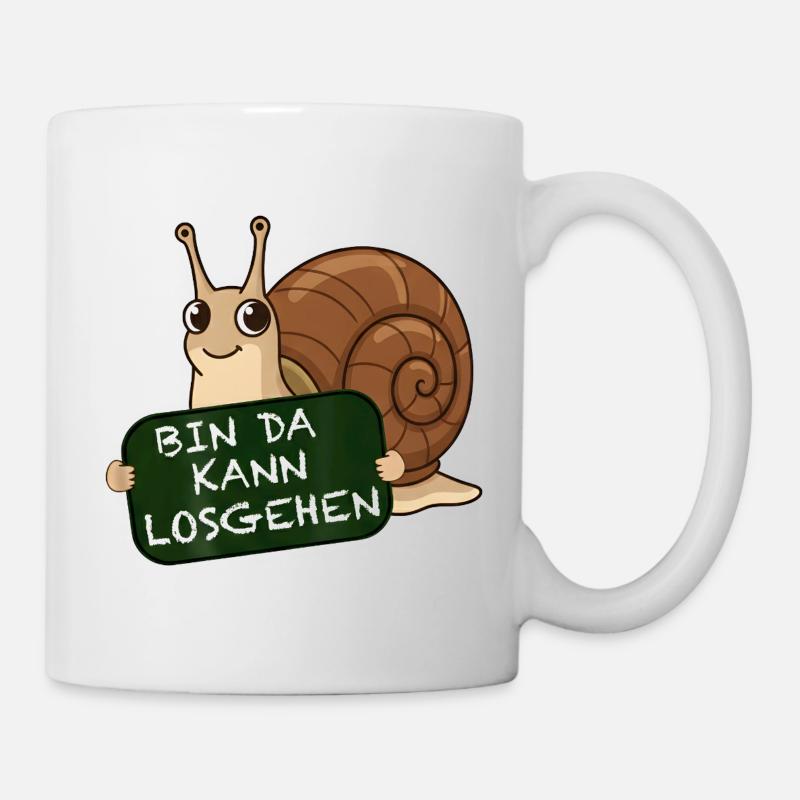 Escargot drôle, je suis là, je peux dire - Mug blanc - blanc