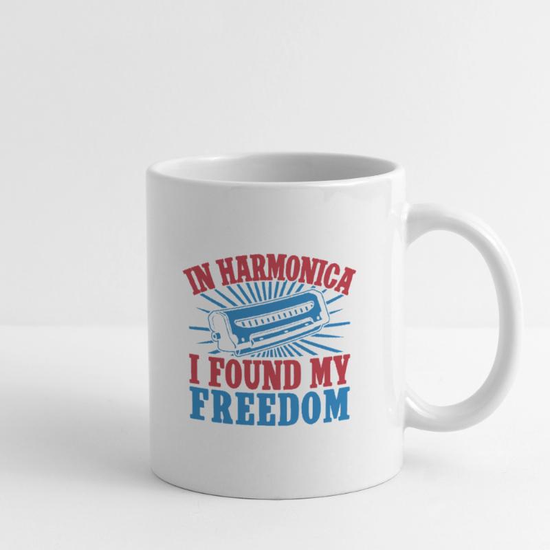 Funny Harmonica Player Found My Freedom Harmonica Tasse