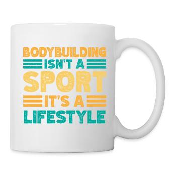 La motivation fitness : le bodybuilder n’est pas un sport - Mug blanc - blanc - Droite
