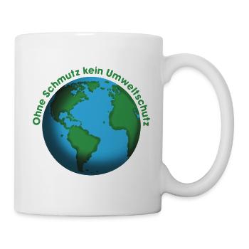 Ohne Schutz kein Umweltschutz  - Tasse - Weiß - Rechts